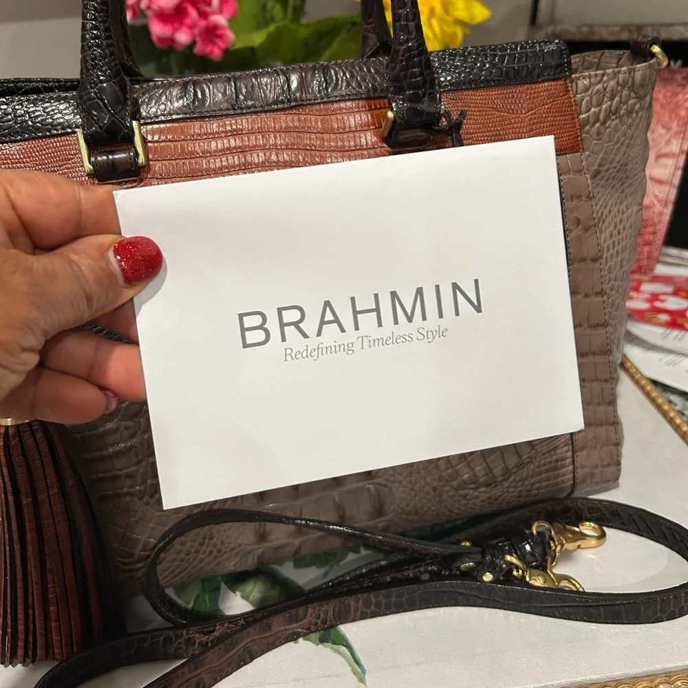 Brahmin Osprey Tri-Texture Anna Satchel